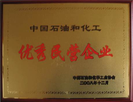 2008年12月公司被中國石油和化學(xué)工業(yè)協(xié)會(huì )評為“中國石油和化工優(yōu)秀民營(yíng)企業(yè)”稱(chēng)號